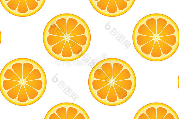 无缝橙色水果图案