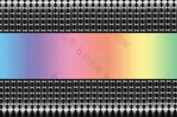 柔和彩虹光谱银网