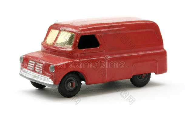 五六十年代玩具复古红色面包车