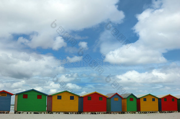 穆森伯格海滩上的小屋