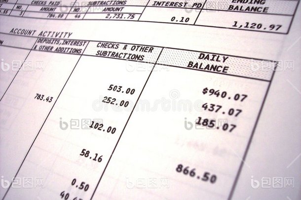 银行对账单