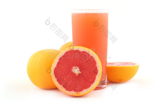 葡萄柚汁和成熟的柚子
