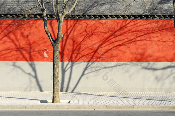 北京红色围墙
