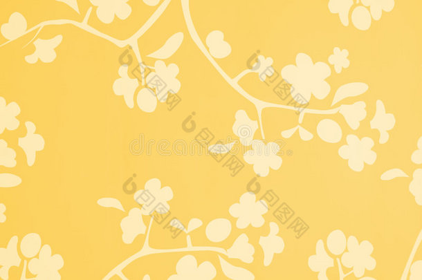 <strong>橙</strong>黄色白色花朵背景