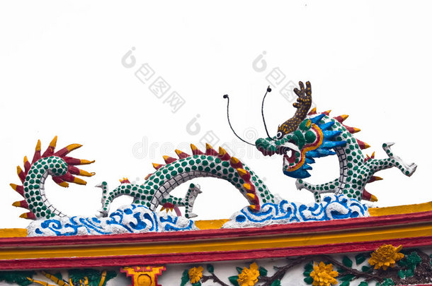 神殿顶上的中国龙