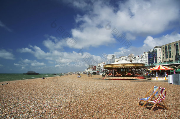英国布莱顿海滩<strong>海滨夏日</strong>天空酒店