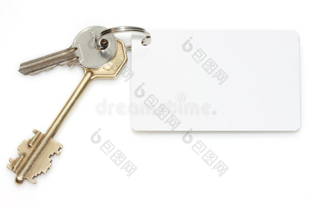 门钥匙，带纯文字卡片