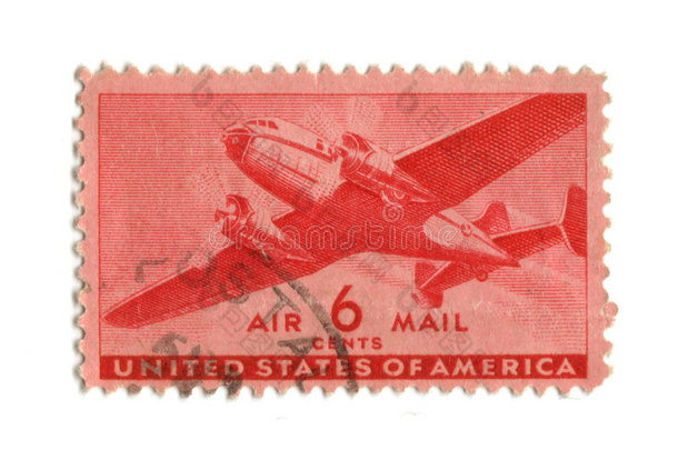 美国旧邮票六美分