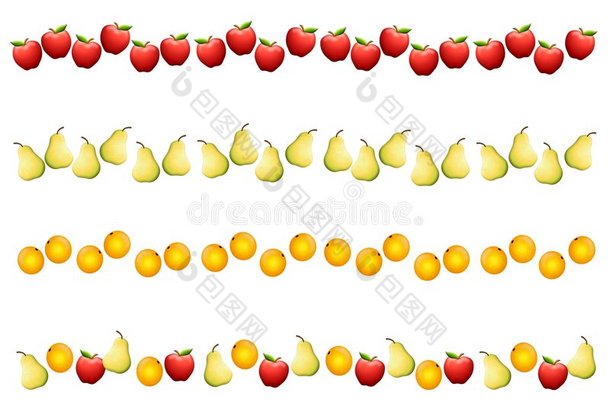 水果边缘或分割线