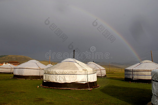 蒙古蒙古蒙古包营地