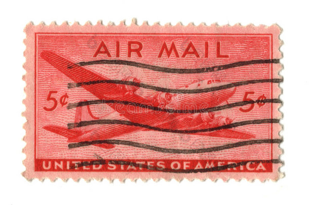 美国旧邮票5美分