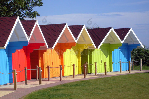 多彩的海滨小屋