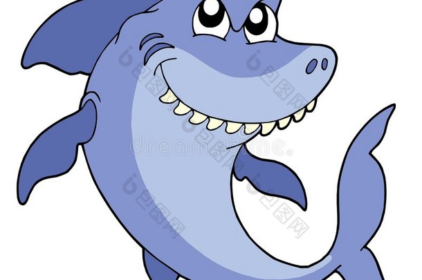 微笑鲨鱼矢量图