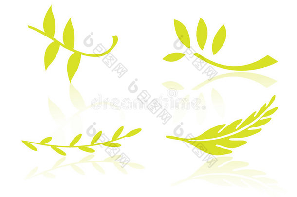 <strong>logo</strong>元素leafs-vector
