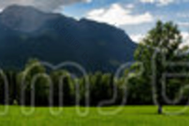 阿尔卑斯山夏季全景图