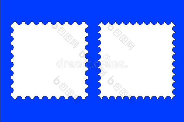 2个空白邮票模板