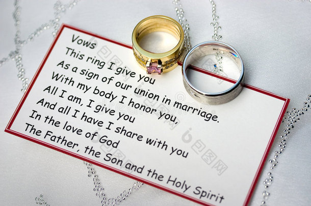 结婚戒指和结婚誓言