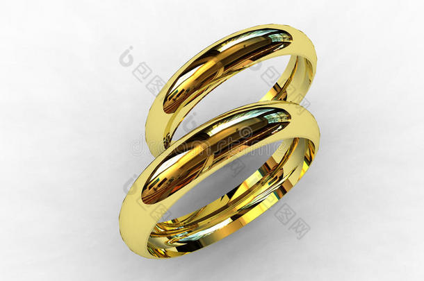 18克拉金结婚戒指