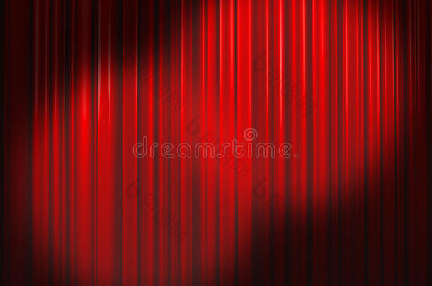 深红色的窗帘有两个斑点
