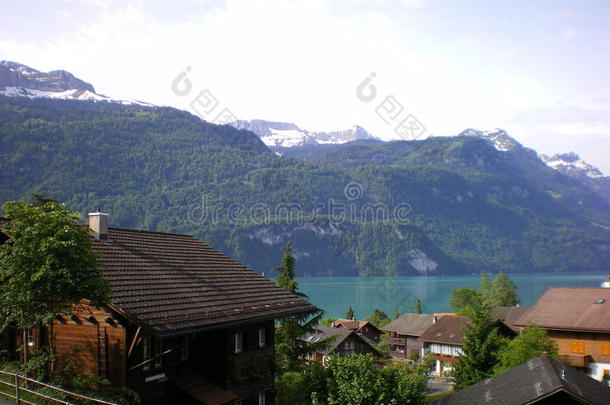 瑞士高山小屋布里恩茨湖