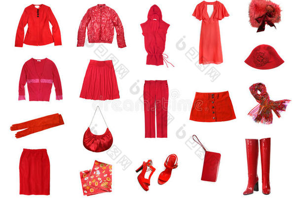 红色女装套装