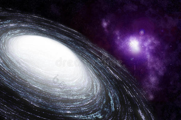 深空旋涡星系-抽象背景