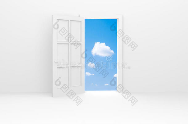 打开通向蓝天的门。