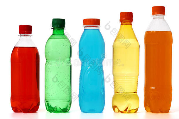 五色<strong>瓶装果汁</strong>和苏打水