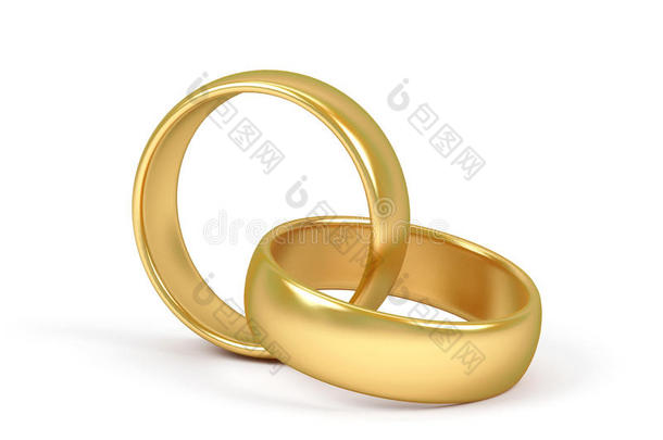 两枚结婚戒指。