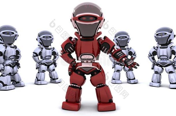 红色机器人带队