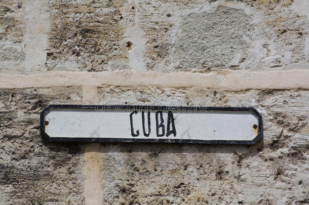 古巴街道标志
