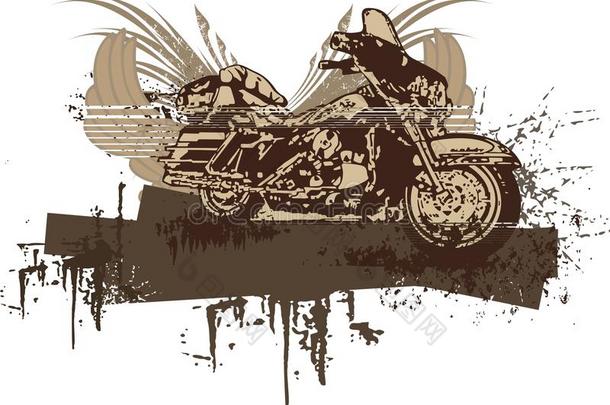 grunge摩托车背景