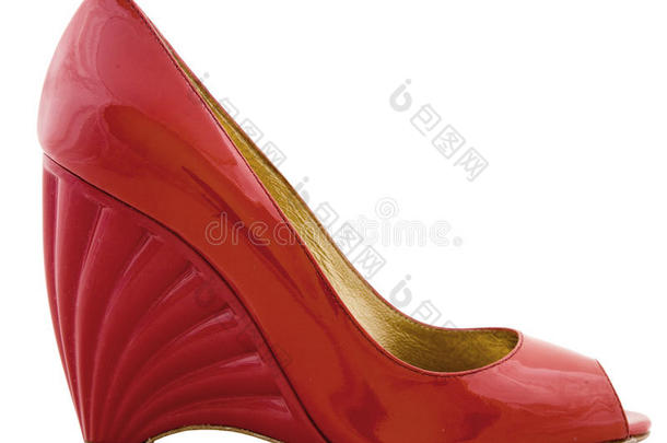 漂亮的红色女鞋。