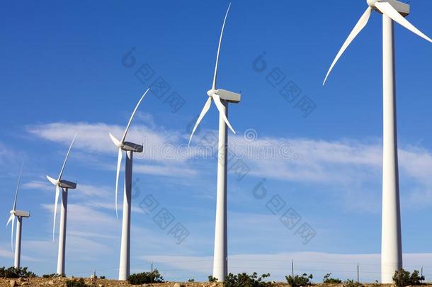替代能源风力发电场的风力涡轮机