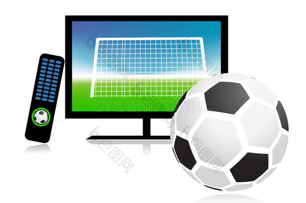 电视体育频道的足球比赛