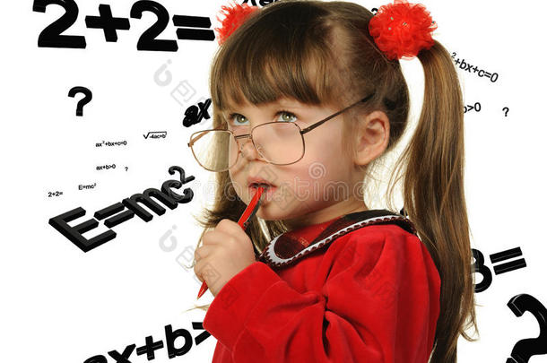 女孩与数学公式