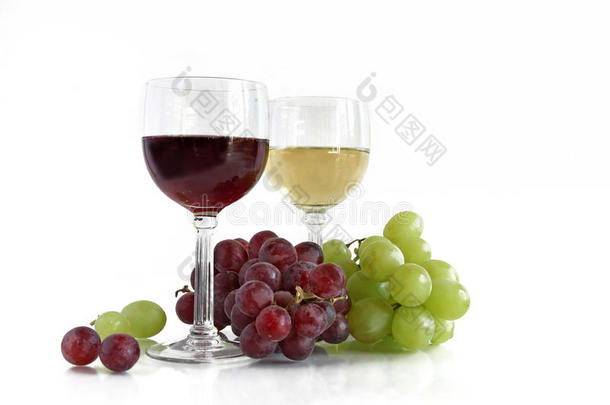 红白葡萄酒配红白葡萄