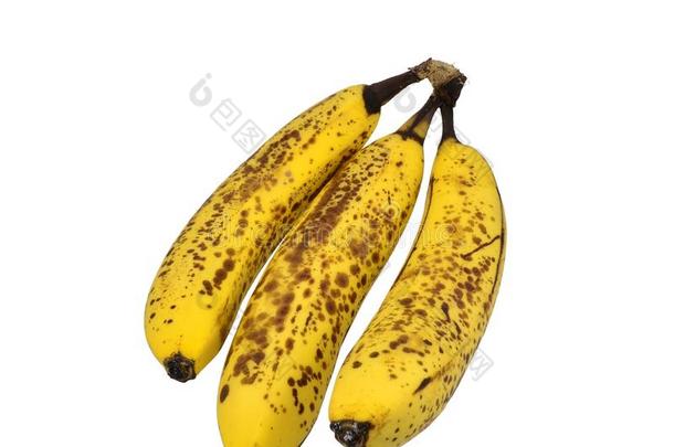 带<strong>褐色</strong>斑点的过<strong>熟</strong>香蕉