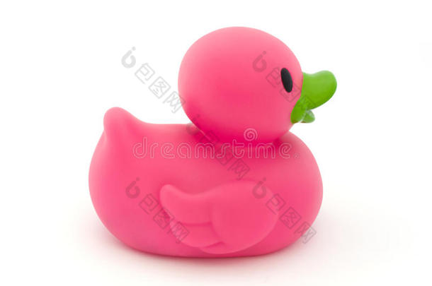 纯色粉红橡胶鸭