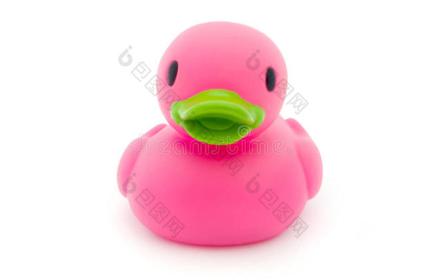 纯色粉红橡胶鸭