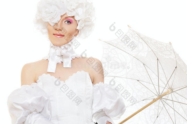复古新娘，魔法万圣节狂欢节服装