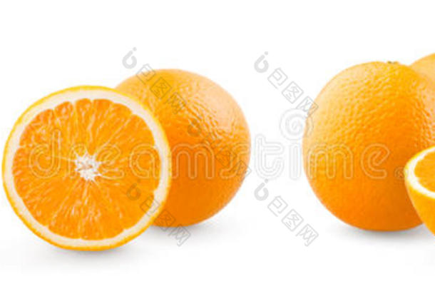 橙子和一组橙子