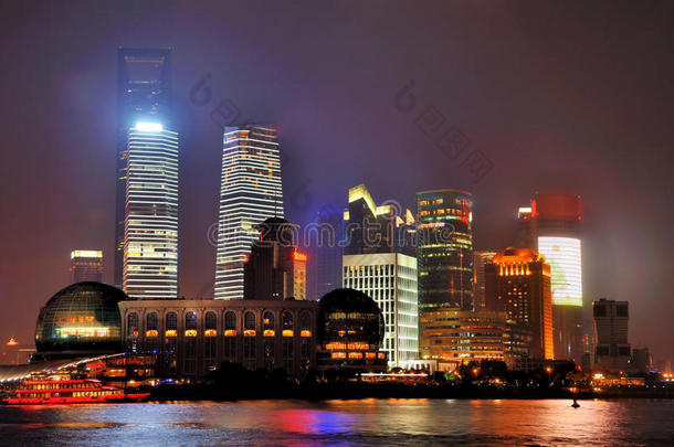 上海浦东夜景建筑