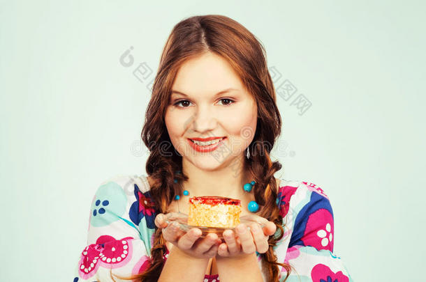 可爱的女孩求婚蛋糕