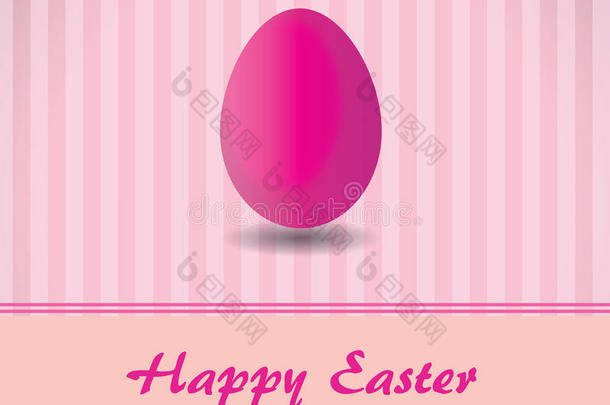 粉色背景，条纹和粉色复活节彩蛋