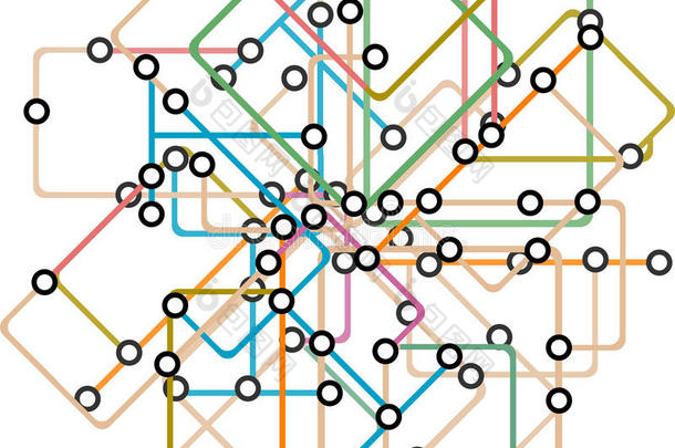 地铁地图的抽象背景