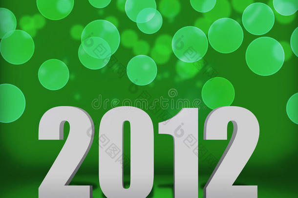 2012绿色新年背景舞台