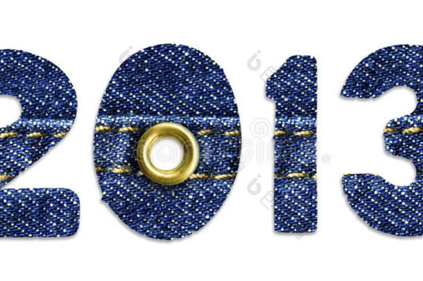 2013新年-蓝色牛仔裤字体