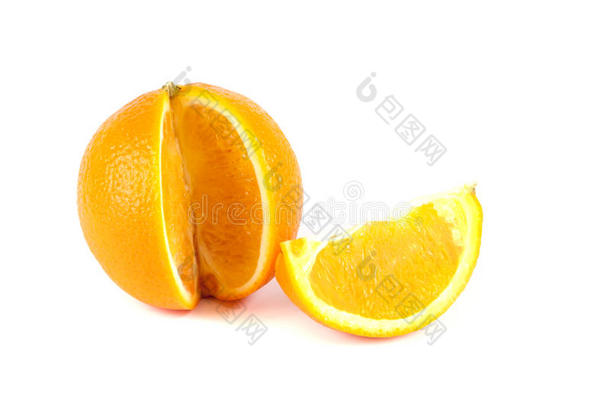 水果成分，一片橙子和橙子