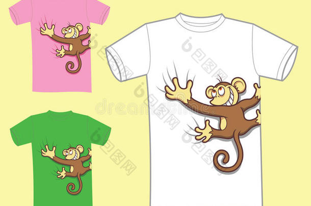 猴子t恤设计